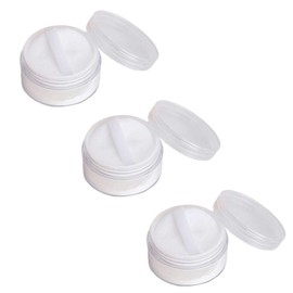 Frcolor Powder Case, Powder Container with Stopper, 50G, Transparent, Portable, Handmade, Divided Bottle, Puffed, Set of 3