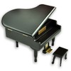 BinkeGG Black Wooden Wind up Grand Piano Music Box with