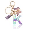 CHUQING Keyring with Letter Girl Keyring Initial Letter Gift Women