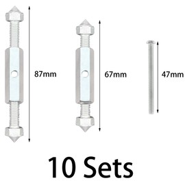 10 Sets Switch Socket Repair Tools, Switch Socket Cassette Screws Support Rod (silver)
