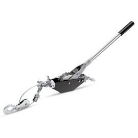 POLESTAR Come Along Winch, 3000 lbs Pull Capacity, 12 ft Steel Cable Hand Winch with 2 Hooks, Heavy Duty Dual Ratchet Cable Winch Puller, Automotive Towing Hoist Puller for Recovery, Moving, Securing