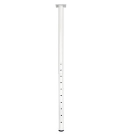 QLLY Adjustable Metal Table Leg, 24-40 inch, 60-100cm, Home Office DIY Desk Leg, Furniture Leg Set (1, White)
