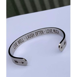 Mantra bracelet, Cuff bracelet, stacking bracelets, graduation gift, Find joy in the journey, grad, graduation, Best Friend, DREAM, Birthday gifts for her, cross paths