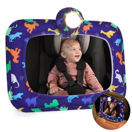 MHJY Baby Car Mirror With Light Shatterproof Car Mirror for Baby Adjustable Shake Proof Car Seat Mirror for Baby Rear Facing With Clear Wide View