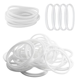 350 PCS Gummibänder Weiß, Elastische Breite Dicke UV-Hitze-Kältebeständige Gummibänder Gummiband Haushaltsgummi Für Camping Survival Robuste Bürobedarf, Camping & Zahnspangengummis