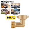 90-Degree Hose Elbow For RVs — Solid Brass Construction, Features