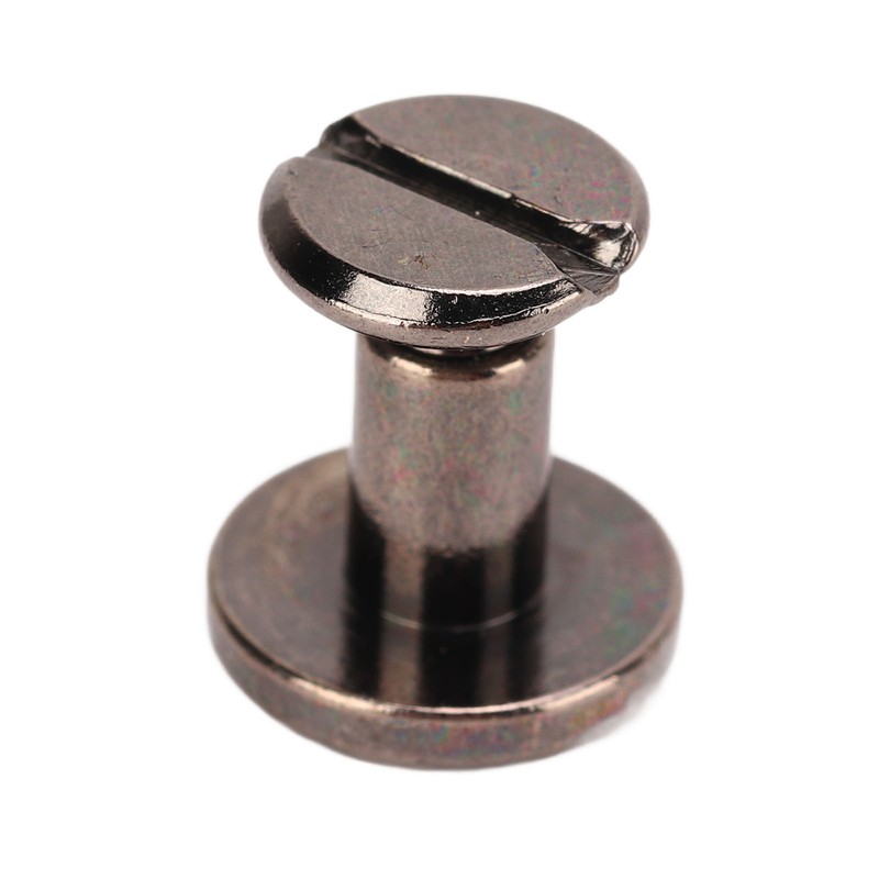 200 Sets Chicago Screws 9.5x8mm DIY Uniform Coating Brass Leather