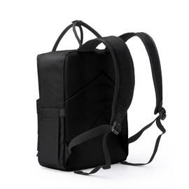 ECO CHIC Waterproof Recycled Canvas Twin Handle Backpack (Black)
