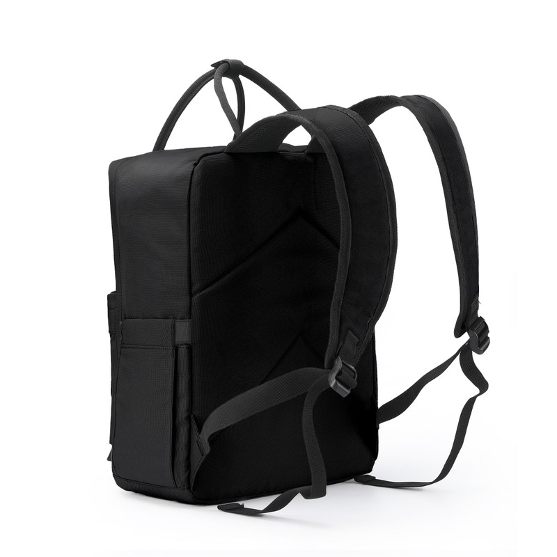 ECO CHIC Waterproof Recycled Canvas Twin Handle Backpack (Black)