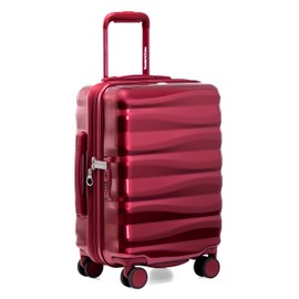 Traveler's Choice Edinburgh II Hardside Spinner Luggage with TSA Lock, Red, 21" Carry-on