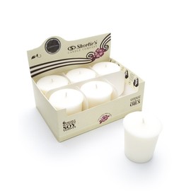 Pure Gardenia Soy Votive Candles - Scented with Essential & Natural Oils - 6 White Natural Votive Candle Refills - Flower & Floral Collection