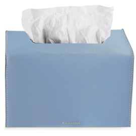 Haecsfl Leather Cover for Disposable Paper Hand Towel Box, Compatible with Kleenex Paper Hand Towel(1-Grey Blue)