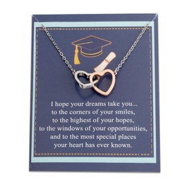 BNQL Graduation Necklace College Graduation Gifts for Her 2024 High School Graduation Jewelry Necklace Inspirational Gift for Graduates Student, Large