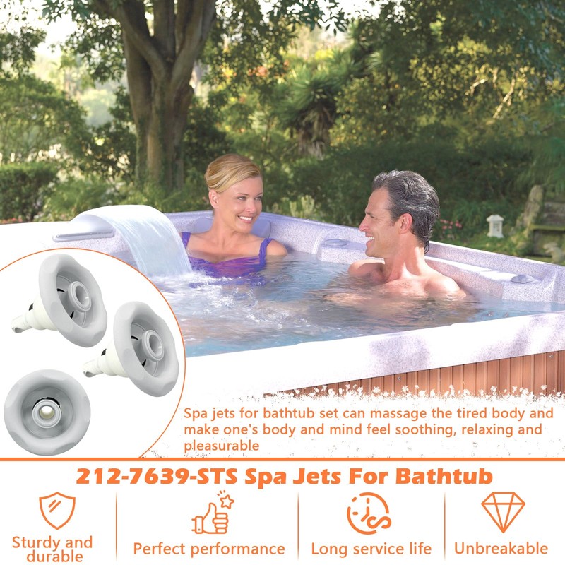 ulapithi 212-7639-STS Bathtub Hot Tub Jets Replacements 5" Spa Hot