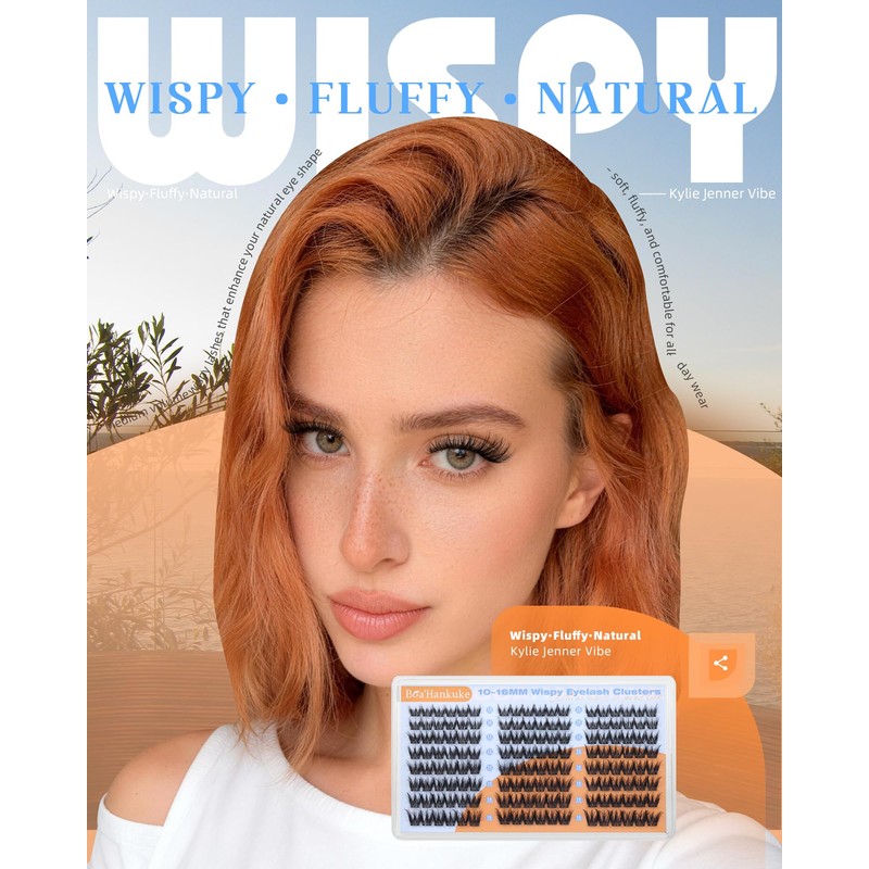 Natural Lash Clusters Wispy Cluster Eyelash Extensions 10-16MM CD Curl