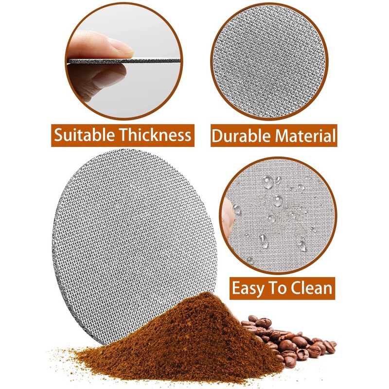 2 PCS 58.5mm Puck Screen Coffee Filter Keep Shower Screen