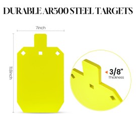 Kryonix 3/8" AR500 Steel Torso Target – 7x12 Silhouette
