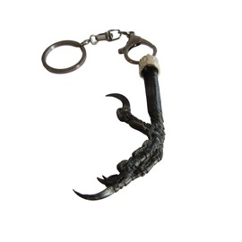 Real Crow Foot/Talon Claw Keychain Bird Feet Animal Bone Jewelry N4511