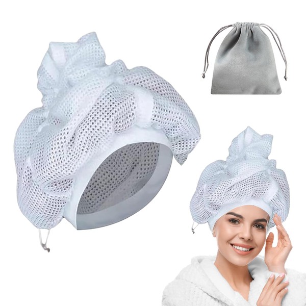 Net Plopping Cap for Drying Curly Hair, Net Plopping Cap