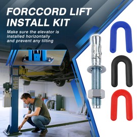 Forccord 46-Pcs Lift Install Kit include Concrete Anchor Bolts 3/4" x 5.5" and Leveling Shim 1/4" 1/8" 1/16" Car Lift Installation Heavy Duty Fastener for Concrete