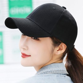 DURINM Baseball Cap Unisex Outdoor Sun Hat Women's Baseball Cap Cotton Baseball Caps Adult Baseball Cap for Men and Women 100% Cotton Baseball Cap Sports, black, 58