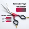 Fenice Dog Grooming Curved Scissors: 6.5" Pet Self-sharpening Split Finishing