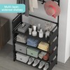 YDTREILS Hall Tree with Coat and Shoe Rack, Entryway Coat
