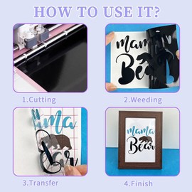 Permanent Vinyl for Cricut - 12 Rolls Permanent Vinyl 12" x 5 Ft Self Adhesive Vinyl Roll, Assorted Colors Outdoor Vinyl Roll for Cricut, Silhouette & Cameo for Mug, Window, Home Decal