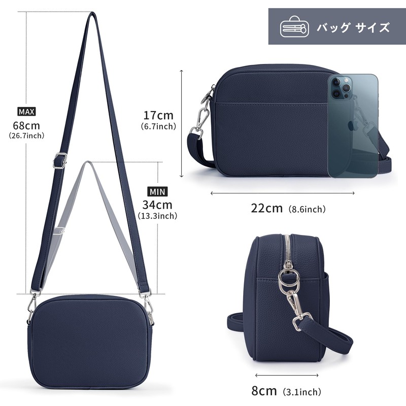 KALIDI Women's Small Shoulder Bag, Mini Bag, Shoulder Bag, Cross-body,