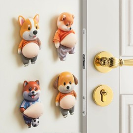 Dog Belly Sticker 3D [6 Sheets] 3D Squishy Sticker Soft Sticker for Smartphone Notebook Decoration (Dog A 6 Sheets)