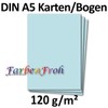 50 Sheets DIN A5 Paper - Light Blue - 120