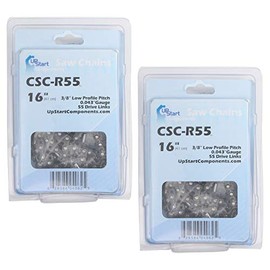 UpStart Components 2-Pack 16-Inch Chainsaw Chain Replacement for Stihl MS 192 T - (16", 3/8".043", 55 Drive Links)