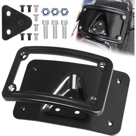 3148 Upgraded Curved Laydown License Plate Mount with Frame Compatible with Harley Davidson 3 Hole Honda Relocation kit Honda 03-09 VTX1300R/S/T 02-08 VTX1800R/S/T