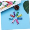 iplusmile 30pcs Mini Wooden Photo Clips Multi-Function Natural Clothespins for