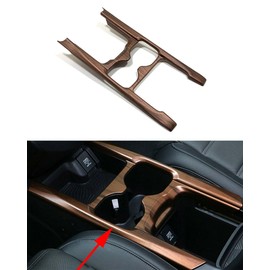NUFAR Car Accessories Fit for Honda CRV CR-V 2017-2020 Inner ABS (Peach Wood) Center Consoles Water Cup Holder Panel Cover Trim 1PC Set