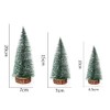 Pack of 8 Mini Green Artificial Christmas Trees, Miniature Small