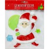 Set of 6 x Christmas Xmas Window Gel Jelly Stickers