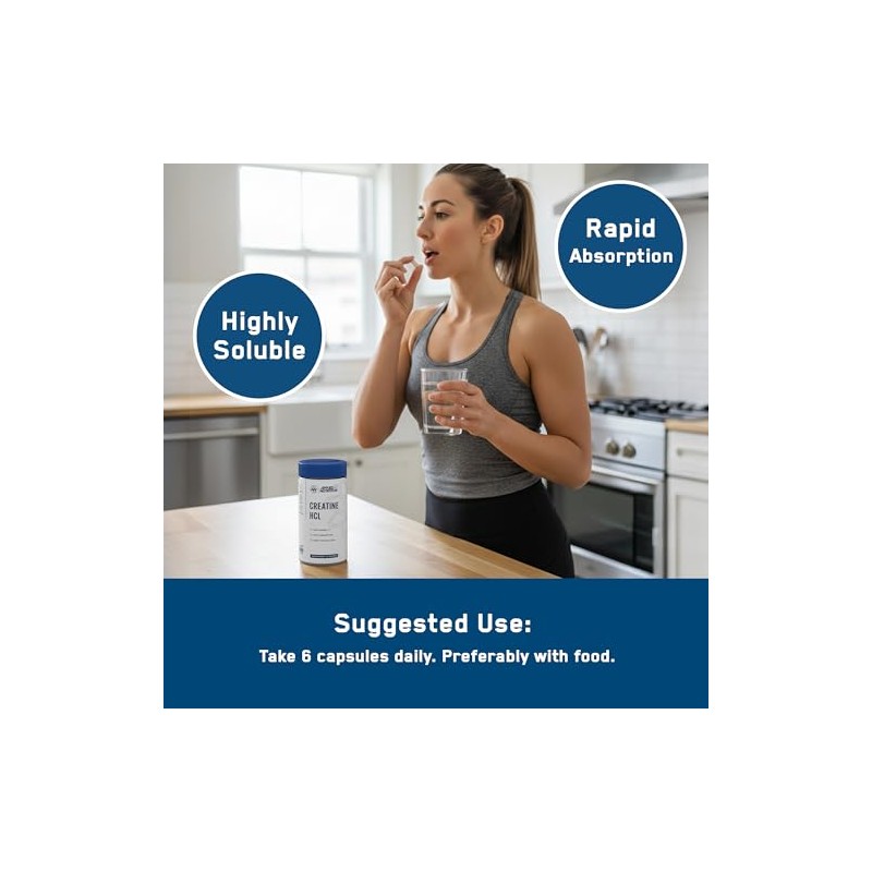 Applied Nutrition Creatine HCL Capsules, 3g Creatine Per Serving, Creatine