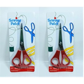 Allary LOT OF 2 Allary  Sewing Patch All Purpose Scissors , 5 1/2" - Red