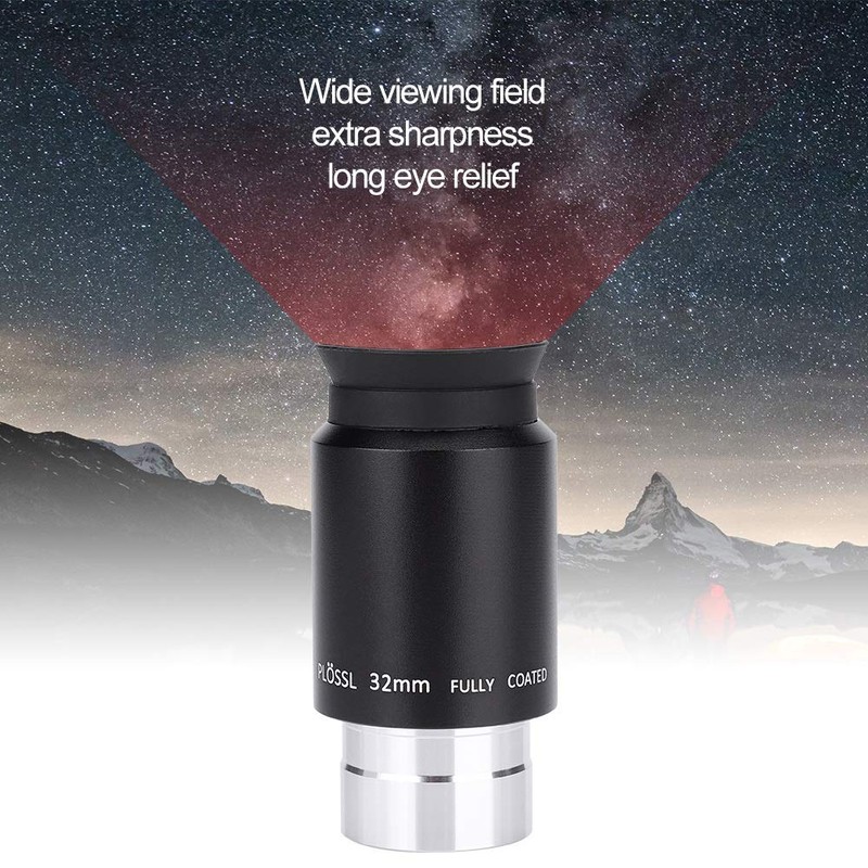 Yunir Black Plossl 32mm Telescope Eyepiece, Multi-Coated, 1.25" Filter Thread