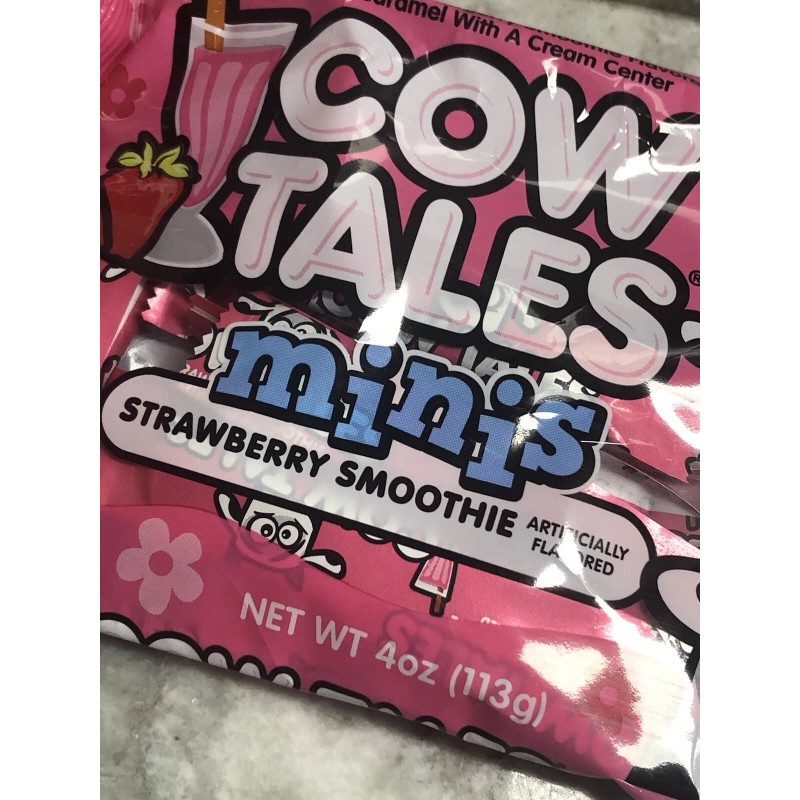 cow tales Goetze's cowtales Minis Morango Smoothie Creme Doce Central: