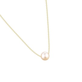 SBI Jewelry Gold Dainty Pearl Necklace Simple Women Pendant Love Dangle Sparkle Family Friends Mother Day Anniversary Birthday