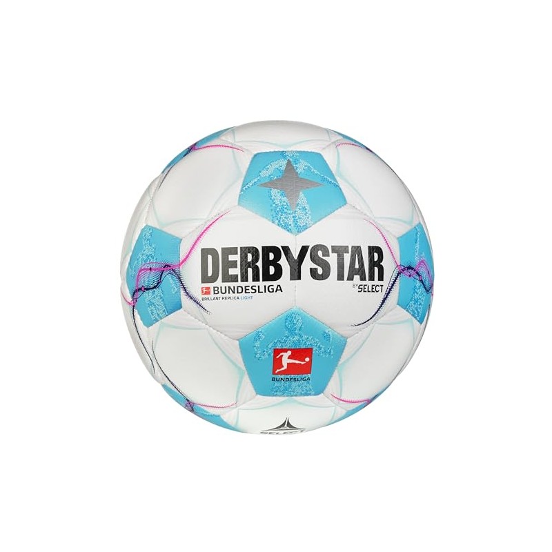 Derbystar Bundesliga Brilliant Replica Light v24, White Blue Pink Light