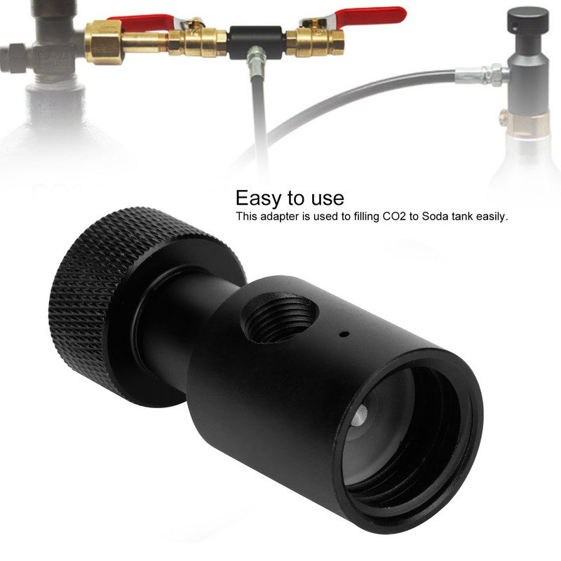 CO2 Refill Adapter Bottle Connector Regulator On/Off Adapter with 2