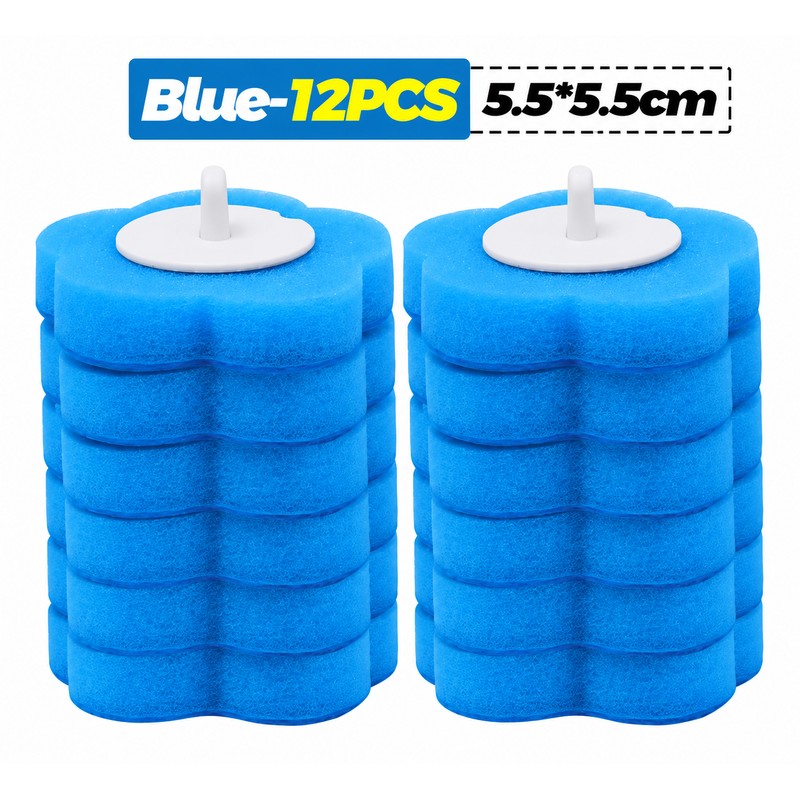Disposable Toilet Brush Replacement Heads for Bathroom Cleaning – Foam