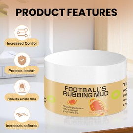Football Rubbing Mud, Natural Ingredients, Enhances Grip,Reduce The Luster of The Ball,Suitable for Leather and Synthetic Leather Balls