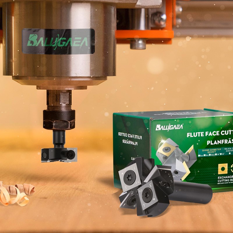 BALUGAEA CNC Spoilboard Surfacing Router Bits 1/2'' Shank, 1-1/2'' Diameter