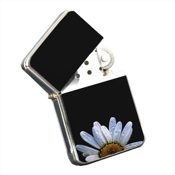 Daisy Rain Drops - Silver Chrome Pocket Lighter by Elements of Space™