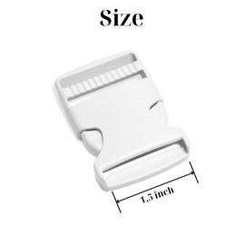 4 Pcs Plastic Side Release Buckles White 1.5 inch Buckles for Straps 38mm Perfect for Paracord Bracelets Craft Accessories Backpack Straps and Pet Collars Strap Webbing Backpack Accessories