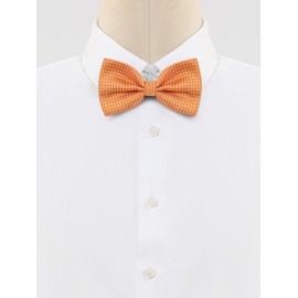 Allegra K One-Touch Bowtie, Polka Dot Pattern, Adult, Formal Bowtie, Party, Graduation, Business, orange